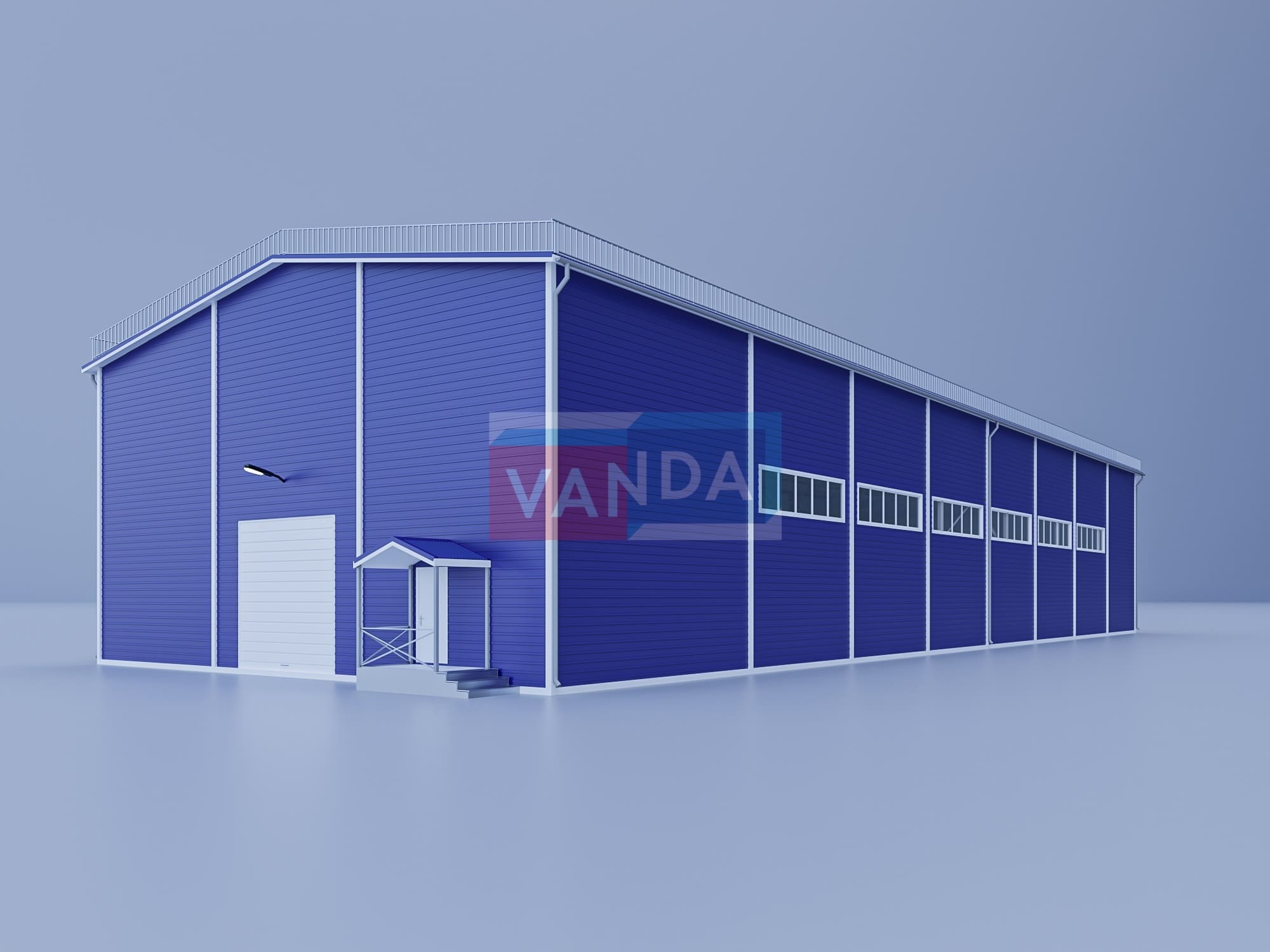 Склад из сэндвич панелей 50х18